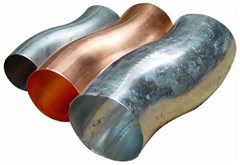 Klempířský prvek - Odskok svodu pr. 80mm měď